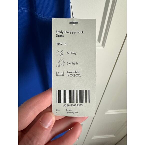 Sweaty Betty Emily Strappy Back Dress in Lightning Blue Small NWT - Picture 10 of 16